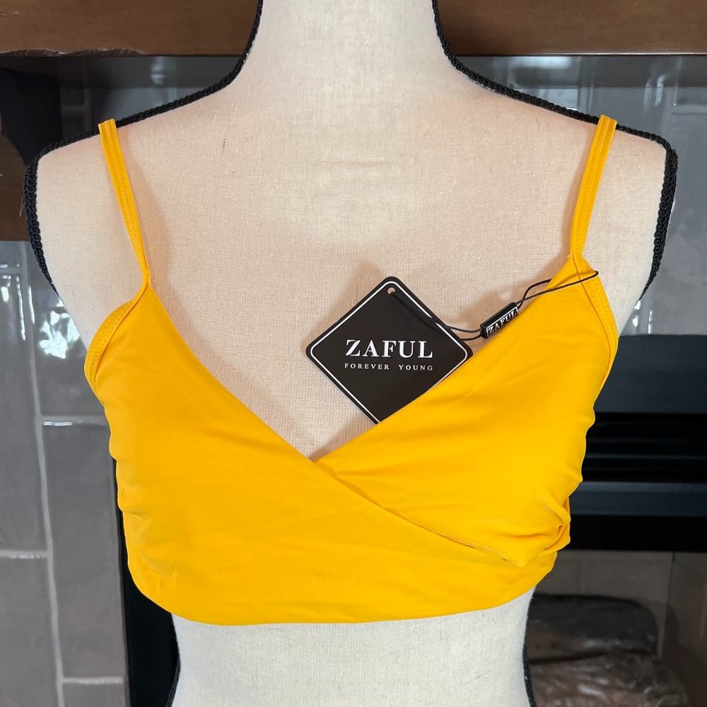 Zaful Yellow Bikini Top